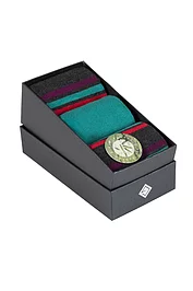glenmuir Mens 3 Pair Striped Bamboo Socks Gift Box