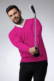 glenmuir Mens V Neck Merino Wool Golf Sweater Sale