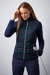 glenmuir Ladies Full Zip Bonded Padded Hybrid Down Heavyweight Golf Jacket