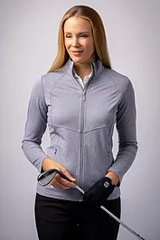 Glenmuir Ladies Full Zip Coverstitch Panelled Performance Midweight Midlayer Jacket