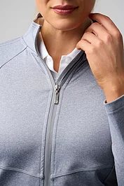 Glenmuir Ladies Full Zip Coverstitch Panelled Performance Midweight Midlayer Jacket