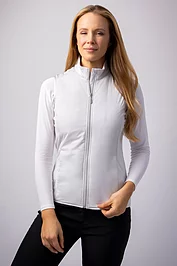 Glenmuir Ladies Full Zip Faux Fur Lined Padded Golf Gilet