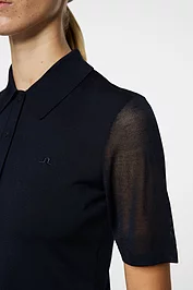 Glenmuir Ladies J Lindeberg X Glenmuir Sheer Sleeves Polo Shirt Sale