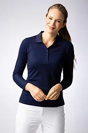 glenmuir Ladies Long Sleeve Performance Pique Golf Polo Shirt
