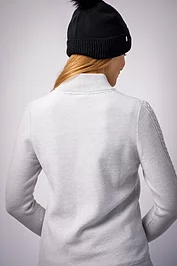 Glenmuir Ladies Quarter Zip Cable Sleeve Touch Of Cashmere Golf Sweater