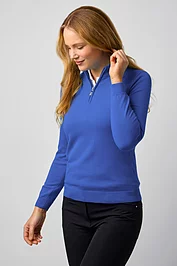 glenmuir Ladies Quarter Zip Cotton Lightweight Golf Sweater