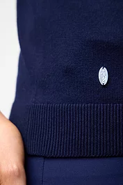 Glenmuir Ladies Quarter Zip Floral Embroidery Cotton Lightweight Golf Sweater