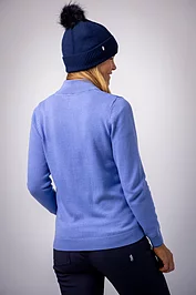 Glenmuir Ladies Quarter Zip Houndstooth Touch Of Cashmere Golf Sweater