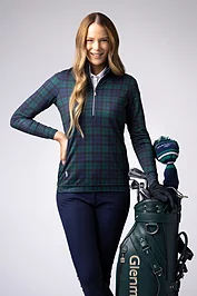 Glenmuir Ladies Quarter Zip Lightweight Shaped Panel Performance Golf Midlayer
