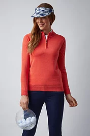 glenmuir Ladies Quarter Zip Merino Wool Golf Sweater Sale