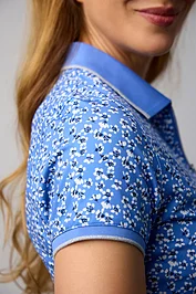 Glenmuir Ladies Quarter Zip Printed Patterned Performance Golf Polo Shirt