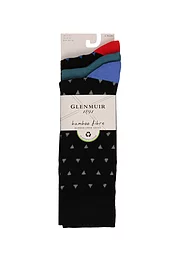 Glenmuir Mens 3 Pair Bamboo Triangle Patterned Socks
