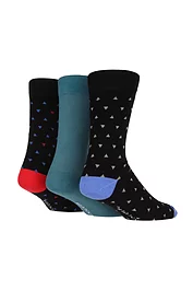 glenmuir Mens 3 Pair Bamboo Triangle Patterned Socks