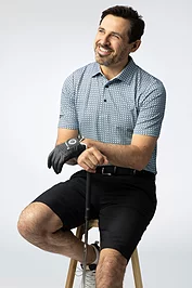 glenmuir Mens All Over Micro G Print Performance Golf Shirt Sale