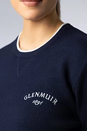 Glenmuir Mens And Ladies Crew Neck V Insert Tipped Touch Of Cashmere 1891 Heritage Sweatshirt