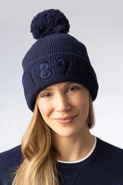 Glenmuir Mens And Ladies Thermal Lined Turn Up Rib Merino 1891 Heritage Bobble Hat