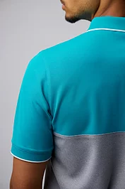Glenmuir Mens Colour Block Performance Pique Golf Shirt