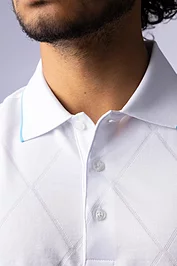 Glenmuir Mens Diamond Knit Mercerised Cotton Golf Shirt Sale