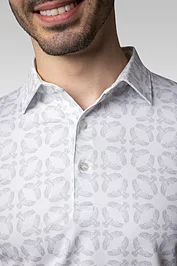 Glenmuir Mens Eagle Bird Print Performance Golf Shirt