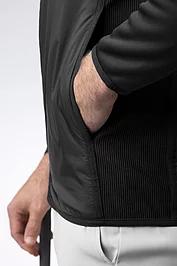 Glenmuir Mens Full Zip Rib Padded Hybrid Golf Jacket Sale