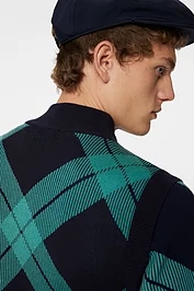 Glenmuir Mens J Lindeberg X Glenmuir Quarter Zip Tartan Back Sleeveless Sweater Sale