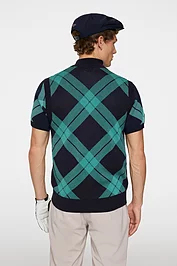 Glenmuir Mens J Lindeberg X Glenmuir Quarter Zip Tartan Back Sleeveless Sweater Sale