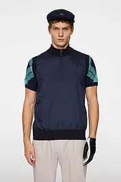 glenmuir Mens J Lindeberg x Glenmuir Quarter Zip Tartan Back Sleeveless Sweater Sale