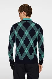 Glenmuir Mens J Lindeberg X Glenmuir V All Over Tartan Sweater Sale