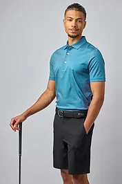 glenmuir Mens Micro Tee Print Mercerised Cotton Golf Shirt