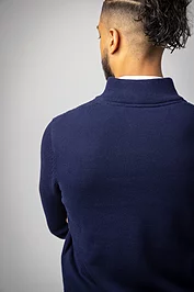 Glenmuir Mens Quarter Zip Cable Shoulder Touch Of Cashmere Golf Sweater