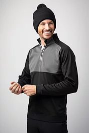 Glenmuir Mens Quarter Zip Colour Block Performance Golf Midlayer