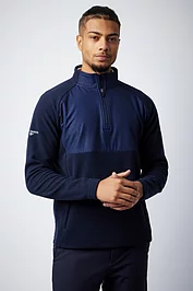Glenmuir Mens Quarter Zip Fleece Hybrid Performance Midweight Golf Midlayer
