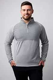 glenmuir Mens Quarter Zip Fleece Hybrid Performance Midweight Golf Midlayer glenmuir Mens Quarter Zip Fleece Hybrid Performance Midweight Golf Midlayer