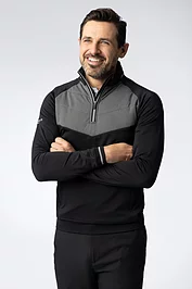 glenmuir Mens Quarter Zip Hybrid Padded Golf Midlayer Sale