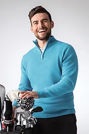 glenmuir Mens Quarter Zip Lambswool Golf Sweater Sale