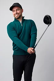 glenmuir Mens Quarter Zip Lambswool Midweight Golf Sweater glenmuir Mens Quarter Zip Lambswool Midweight Golf Sweater