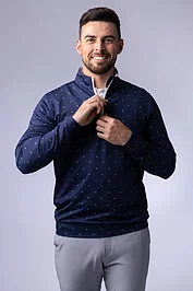 Glenmuir Mens Quarter Zip Lightweight Performance Golf Midlayer