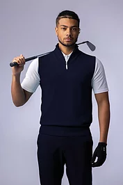 glenmuir Mens Quarter Zip Merino Wool Golf Slipover glenmuir Mens Quarter Zip Merino Wool Golf Slipover