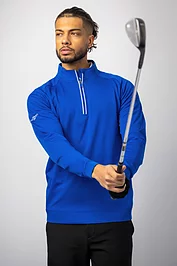 glenmuir Mens Quarter Zip Rib Performance Golf Midlayer
