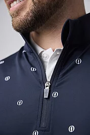 Glenmuir Mens Quarter Zip The Open Trophy Print Lightweight Performance Golf Midlayer