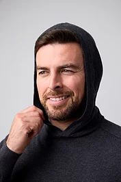 Glenmuir Mens Saddle Sleeve Touch Of Cashmere Midweight Golf Hoodie