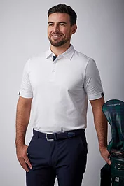glenmuir Mens Tartan Trim Mercerised Cotton Golf Polo Shirt glenmuir Mens Tartan Trim Mercerised Cotton Golf Polo Shirt