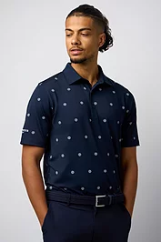 glenmuir Mens The Open Trophy Print Performance Golf Shirt