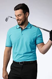 glenmuir Mens Tipped Performance Pique Golf Polo Shirt Sale