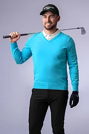glenmuir Mens V Neck Cotton Lightweight Golf Sweater Sale