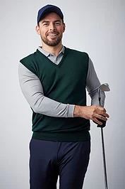 glenmuir Mens V Neck Lightweight Merino Wool Golf Slipover glenmuir Mens V Neck Lightweight Merino Wool Golf Slipover