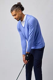 glenmuir Mens V Neck Merino Wool Lightweight Golf Sweater glenmuir Mens V Neck Merino Wool Lightweight Golf Sweater