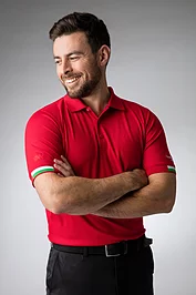 glenmuir Mens Welsh Flag Performance Golf Polo Shirt
