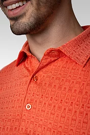 Glenmuir Mens Whisky Bottle Print Performance Golf Shirt