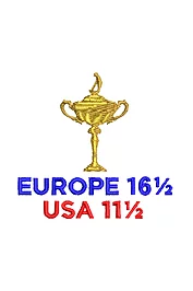 Glenmuir Official Ryder Cup 2023 Winners Mens Quarter Zip Lightweight Performance Golf Midlayer